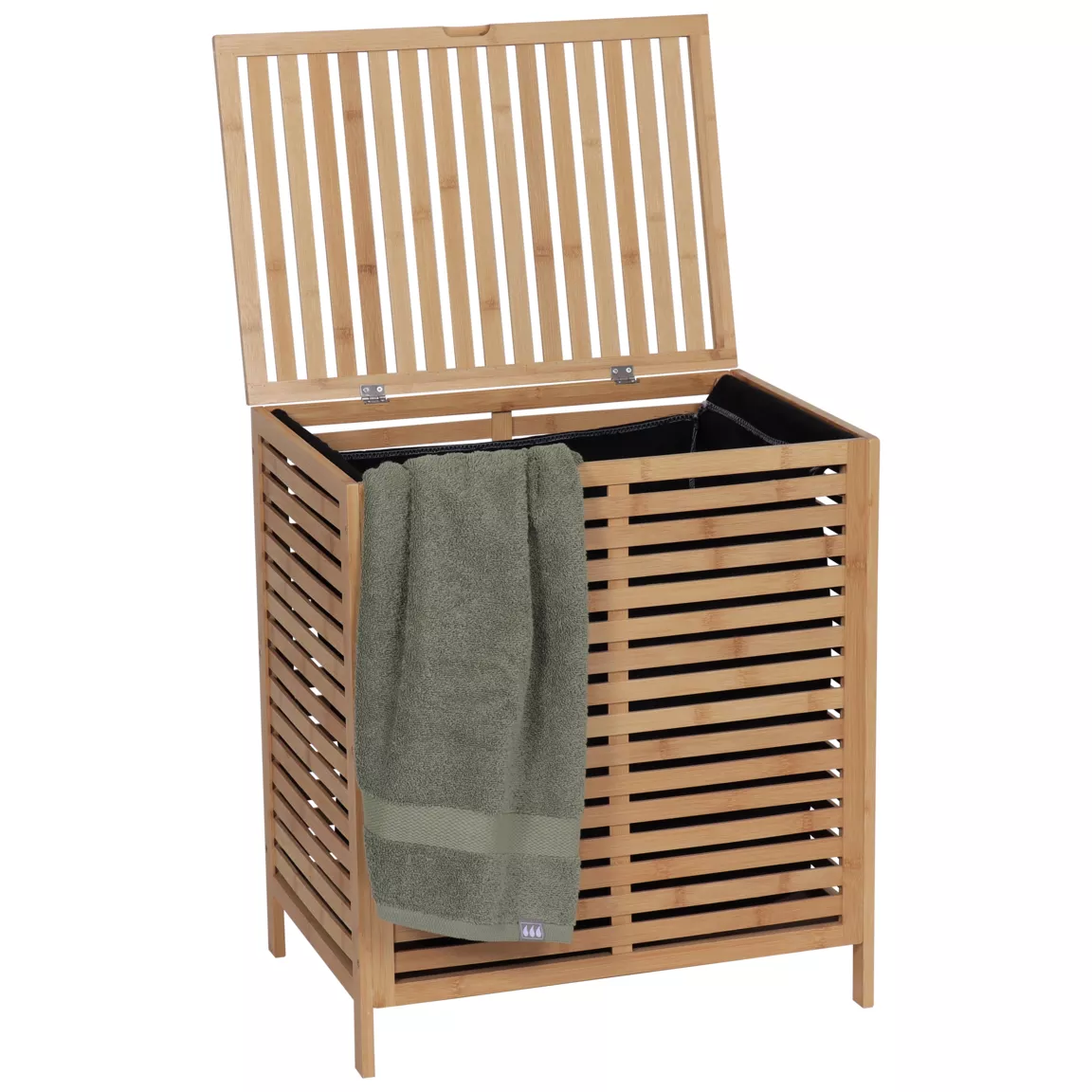 Meuble panier à linge en bambou (53 x H60 cm) Harmonie Naturel