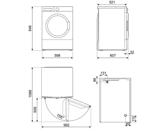 Smeg Tørretumbler DNP83SLIN (8 kg)
