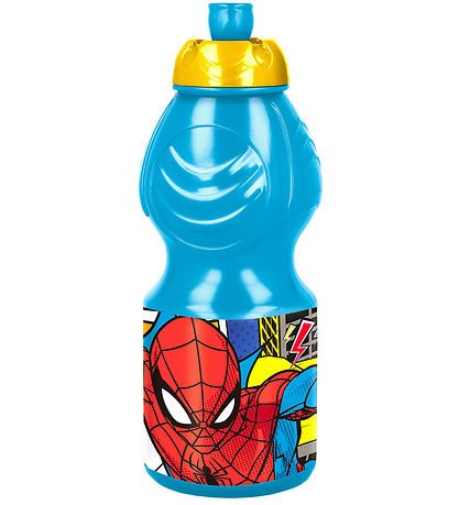Spider-Man Trinkflasche - 400 ml - Blau/Gelb