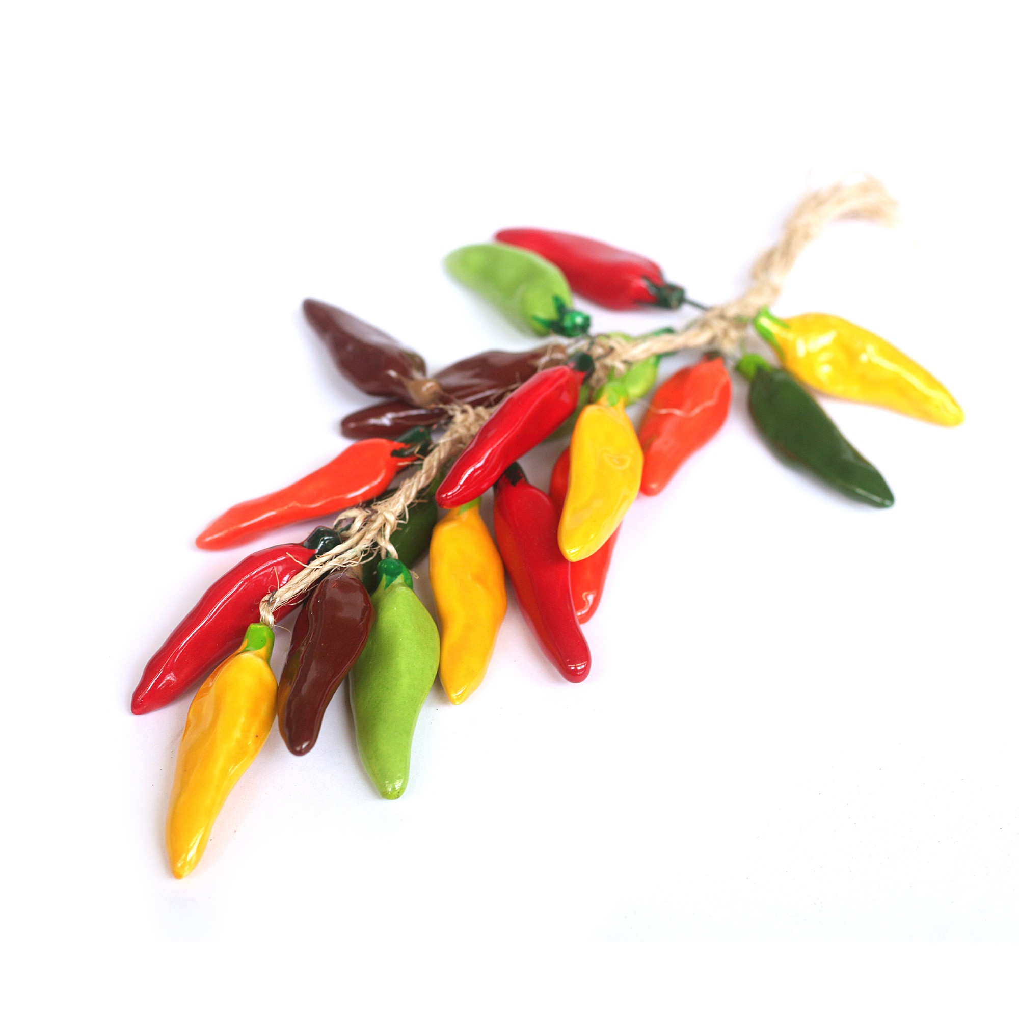Pepperoni-Zopf Keramik, multicolor, H 35 cm, T 13 cm, B 13 cm von fischer's lagerhaus