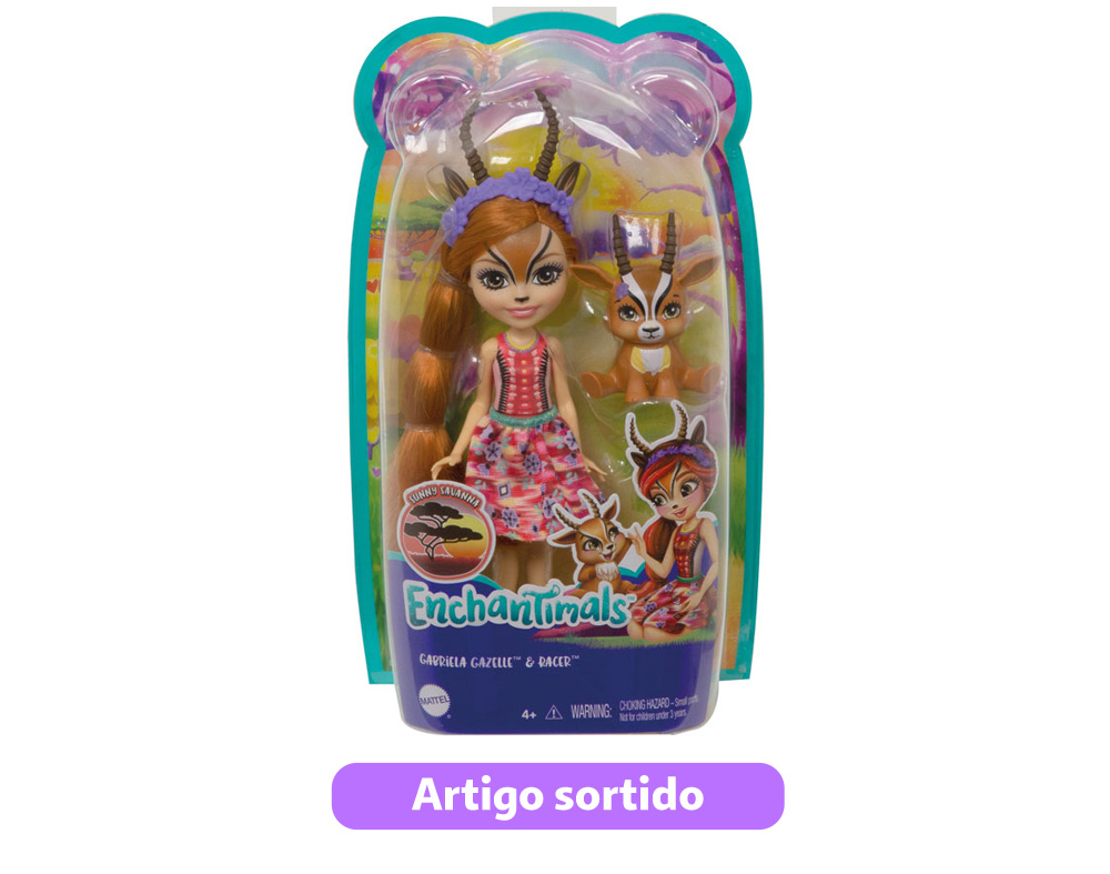 BONECA E AMIGO ENCHANTIMALS MODELOS SORTIDOS