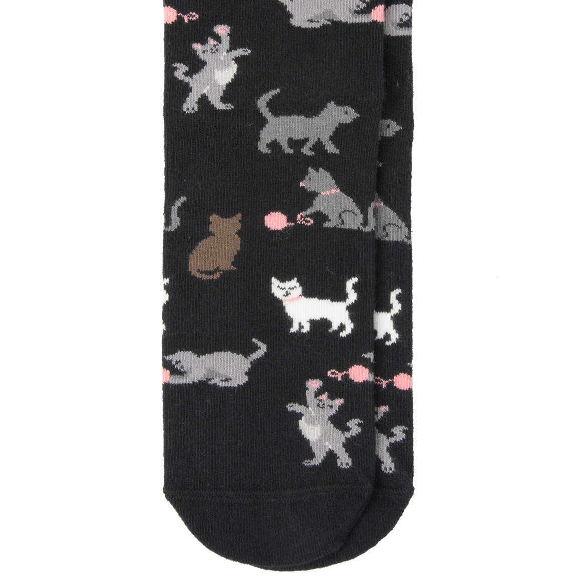 Gina Benotti 1 Paar Damen Socken mit Katzen allover schwarz