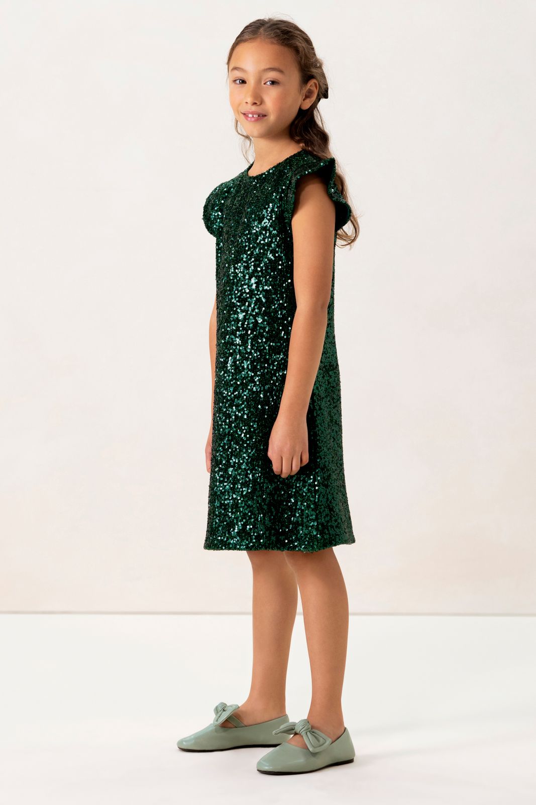 Groene jurk met pailletten