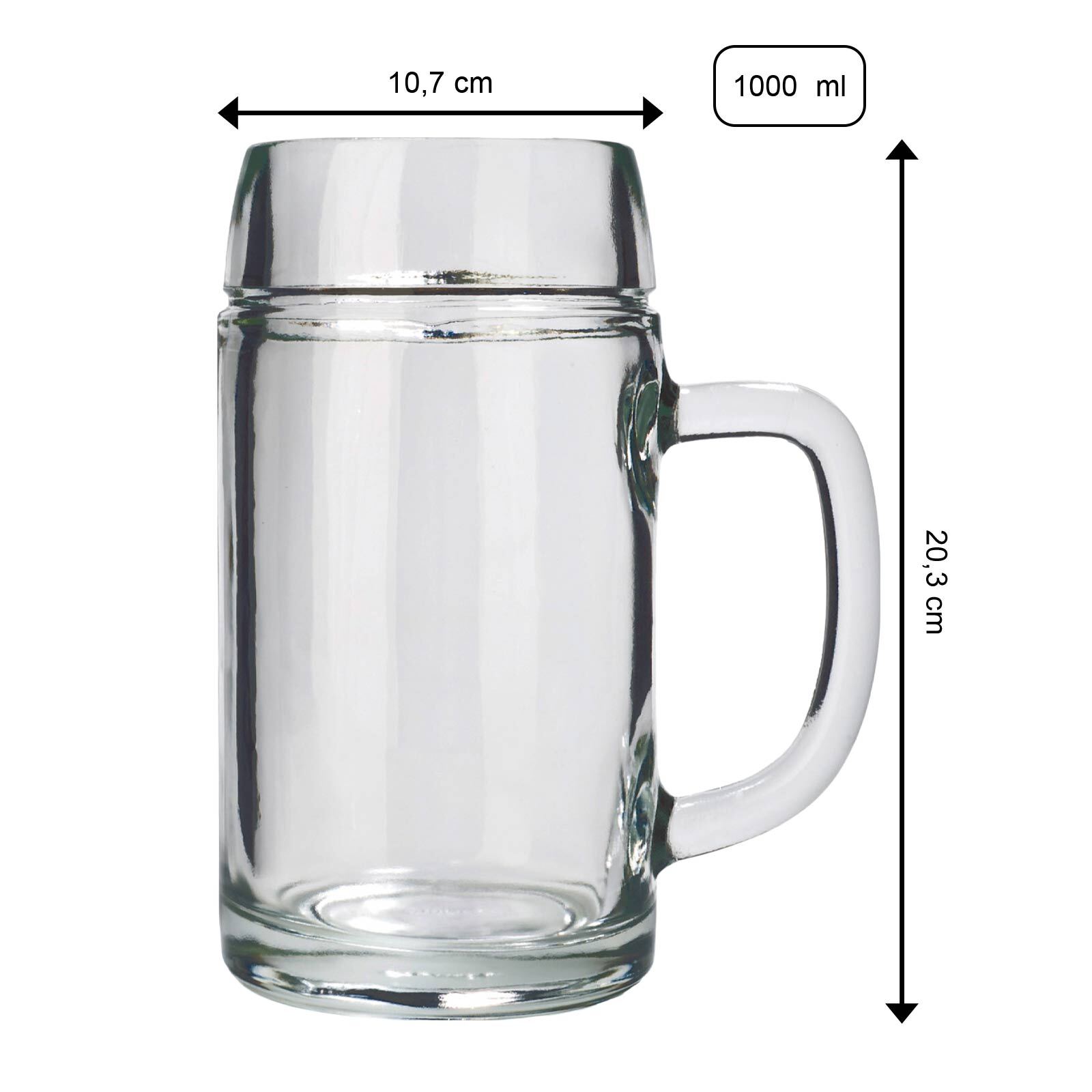 Stölzle Lausitz Maßkrug STYRIA 1000 ml 6er Set