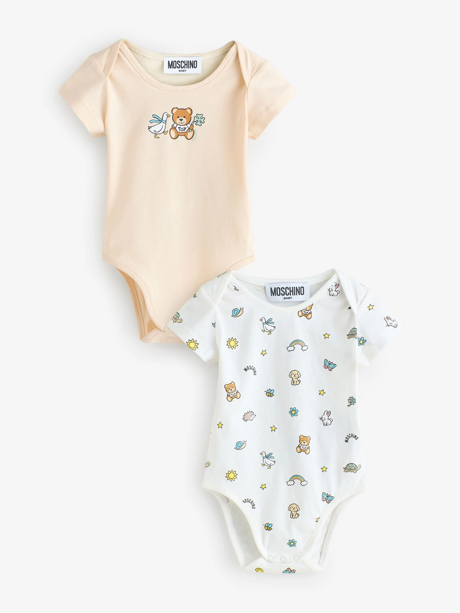 Moschino Baby Logo Bodysuits 2 Pack With Giftbox