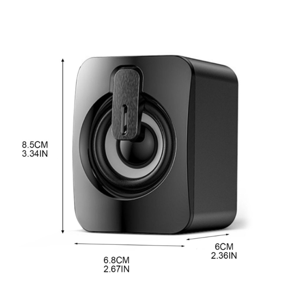 Macbook / Notebook / Laptop / PC Stereo Lautsprecher USB / 3.5mm AUX Anschluss   Lautstärkeregler und RGB Beleuchtung - Schwarz