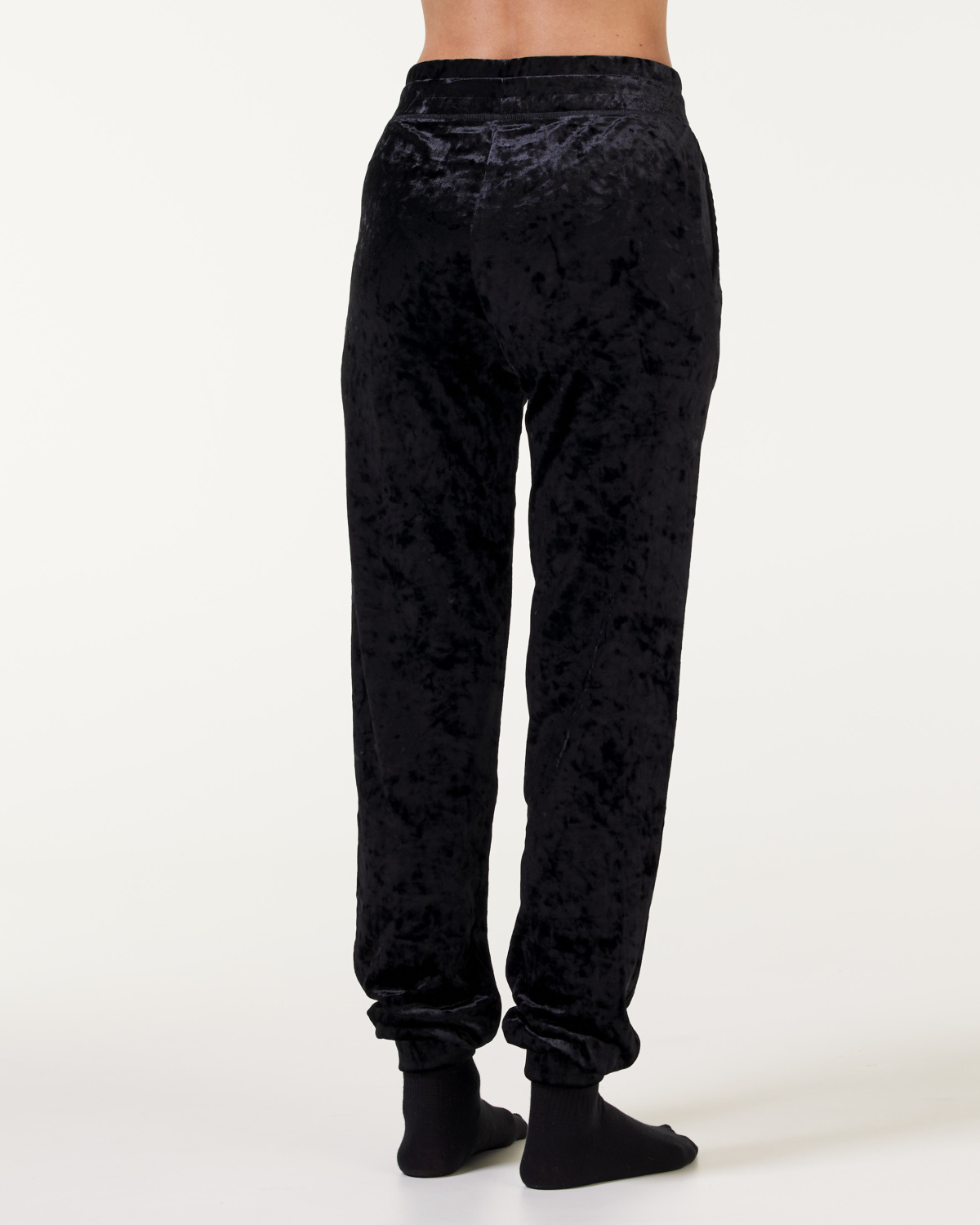 Bumpro Crush Velvet Joggers Black