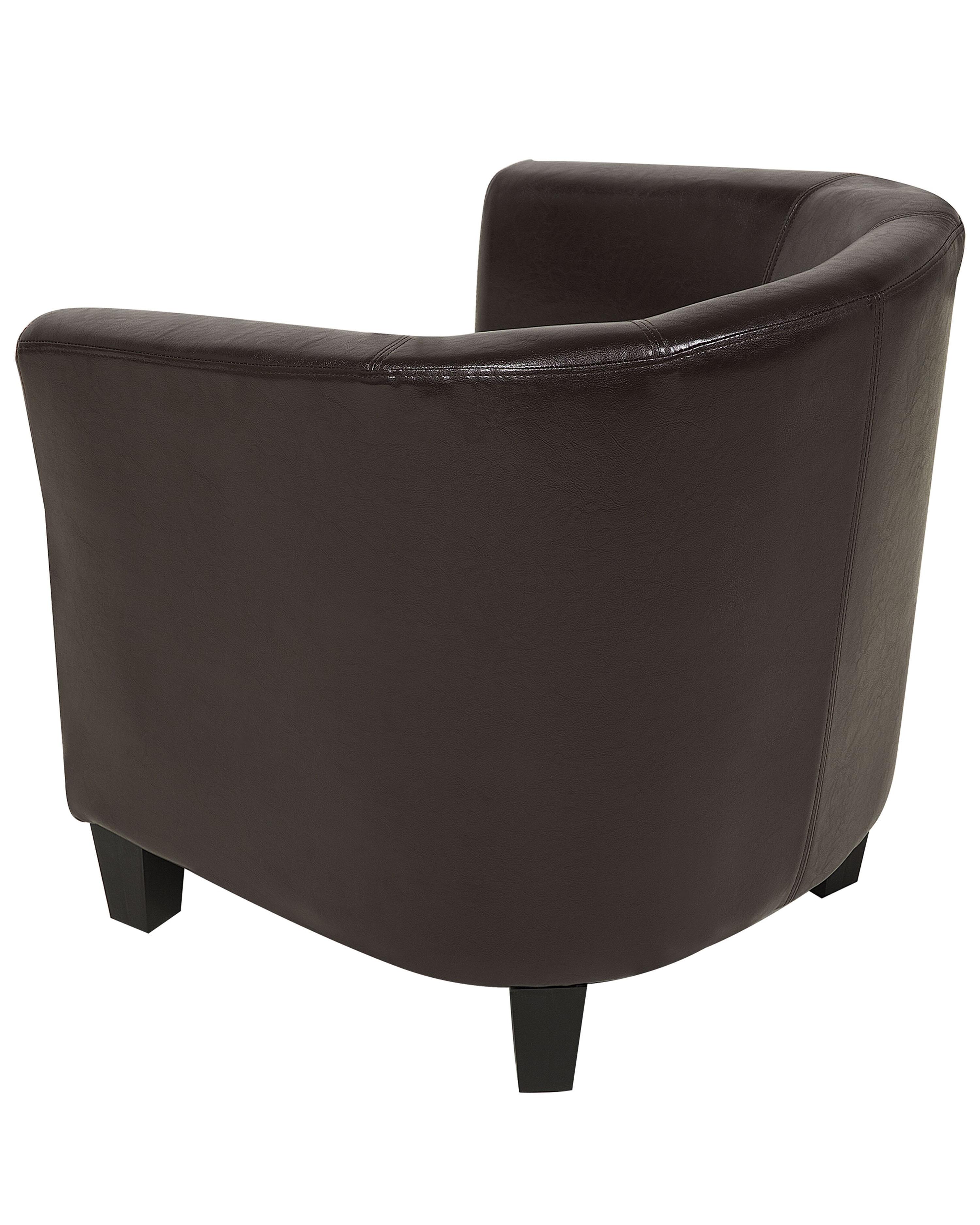Fauteuil BORWICK Kunstleer Donkerbruin