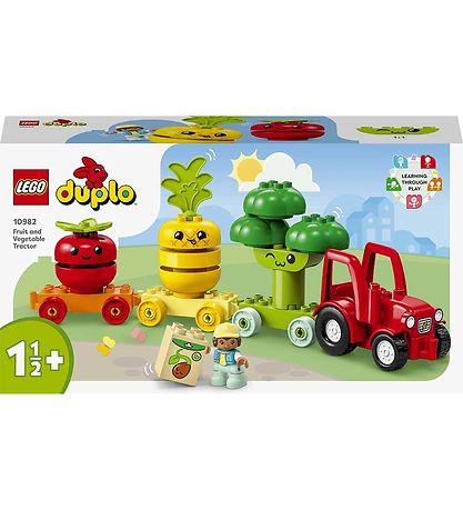 LEGO? DUPLO - Traktor Med Frugt Og  Grøntsager 10982 - 19 Dele