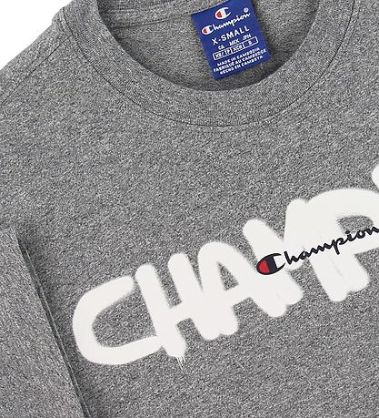 Champion Fashion T-Shirt - Graumeliert m. Logo