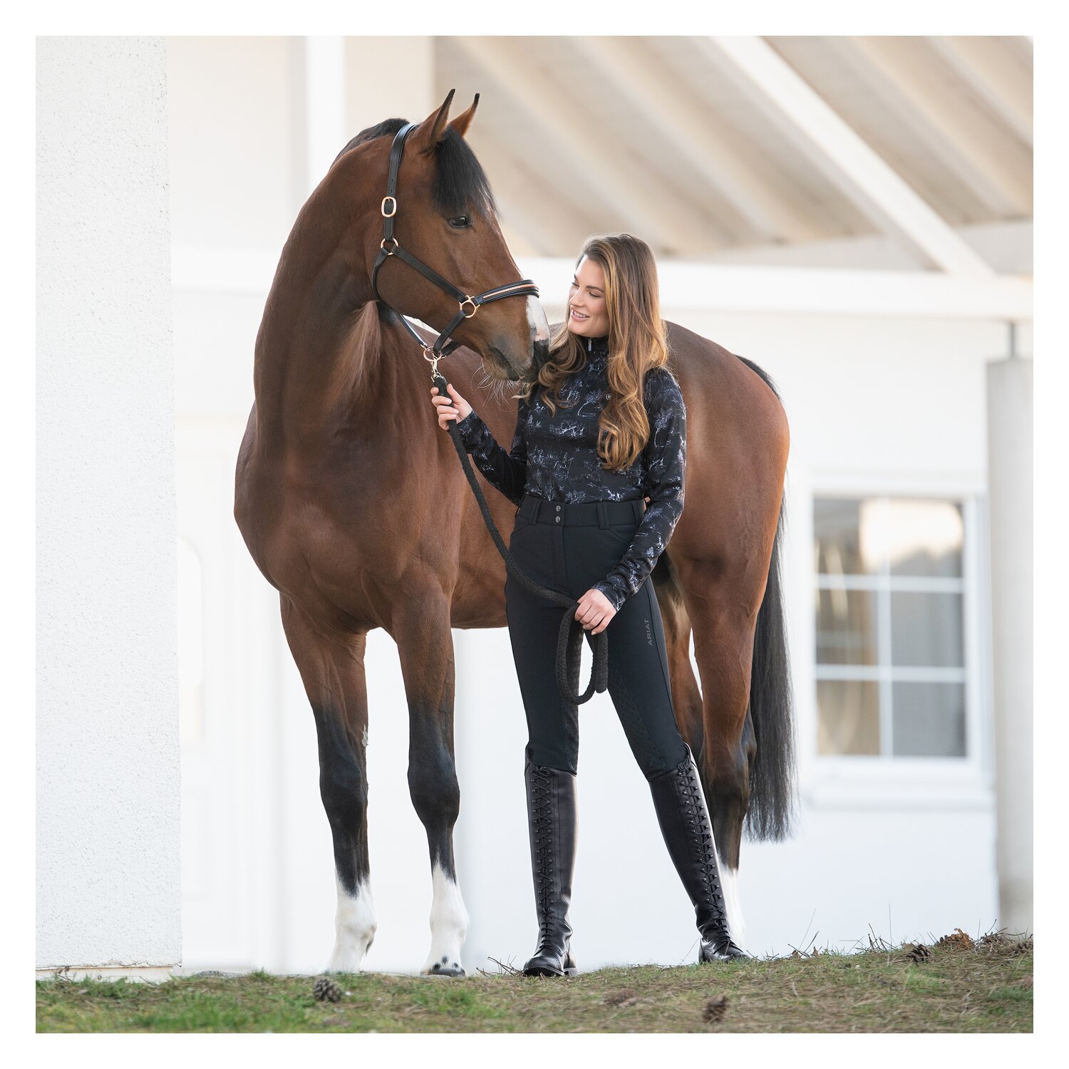 ARIAT Gesäßeinsatz-Reithose Tri Factor Frost - black