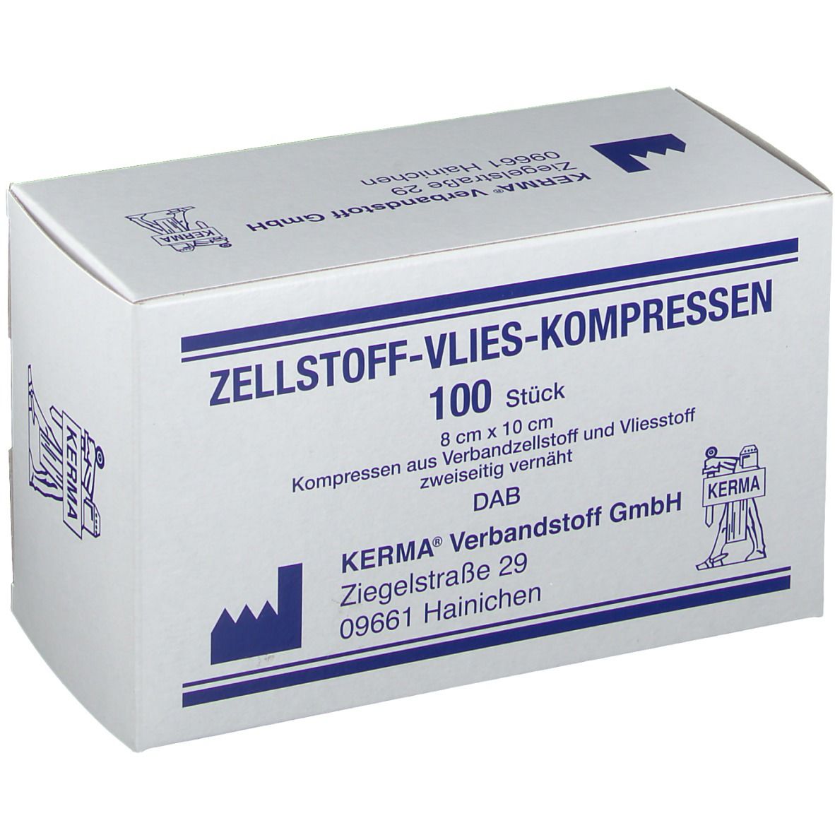 Zellstoff-Vlies-Kompresse 8 x 10 cm unsteril