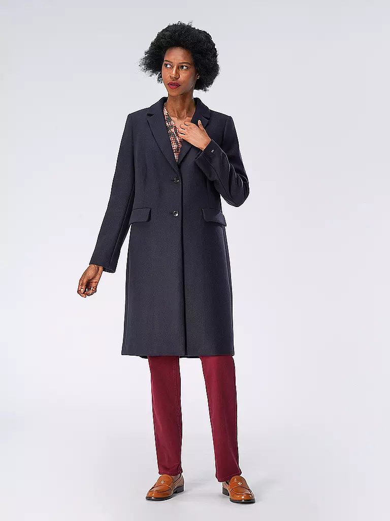 TOMMY HILFIGER Wollmantel dunkelblau