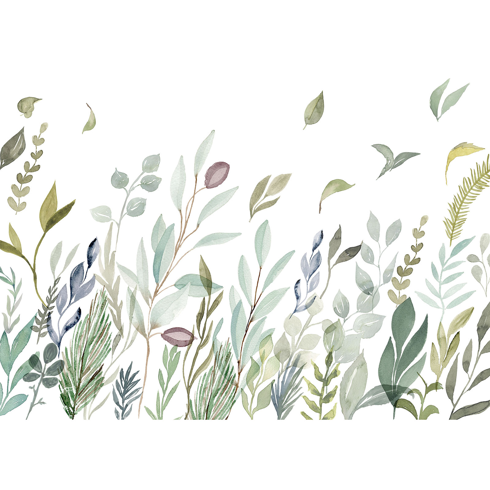 Vlies-Fototapete BREEZE - blau-grün-weiß - 350x250 cm