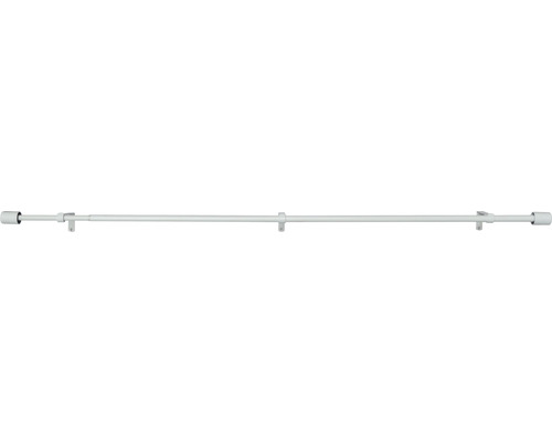 Uitschuifbare gordijnroedeset, wit, 100-200 cm, Ø 13/16 mm