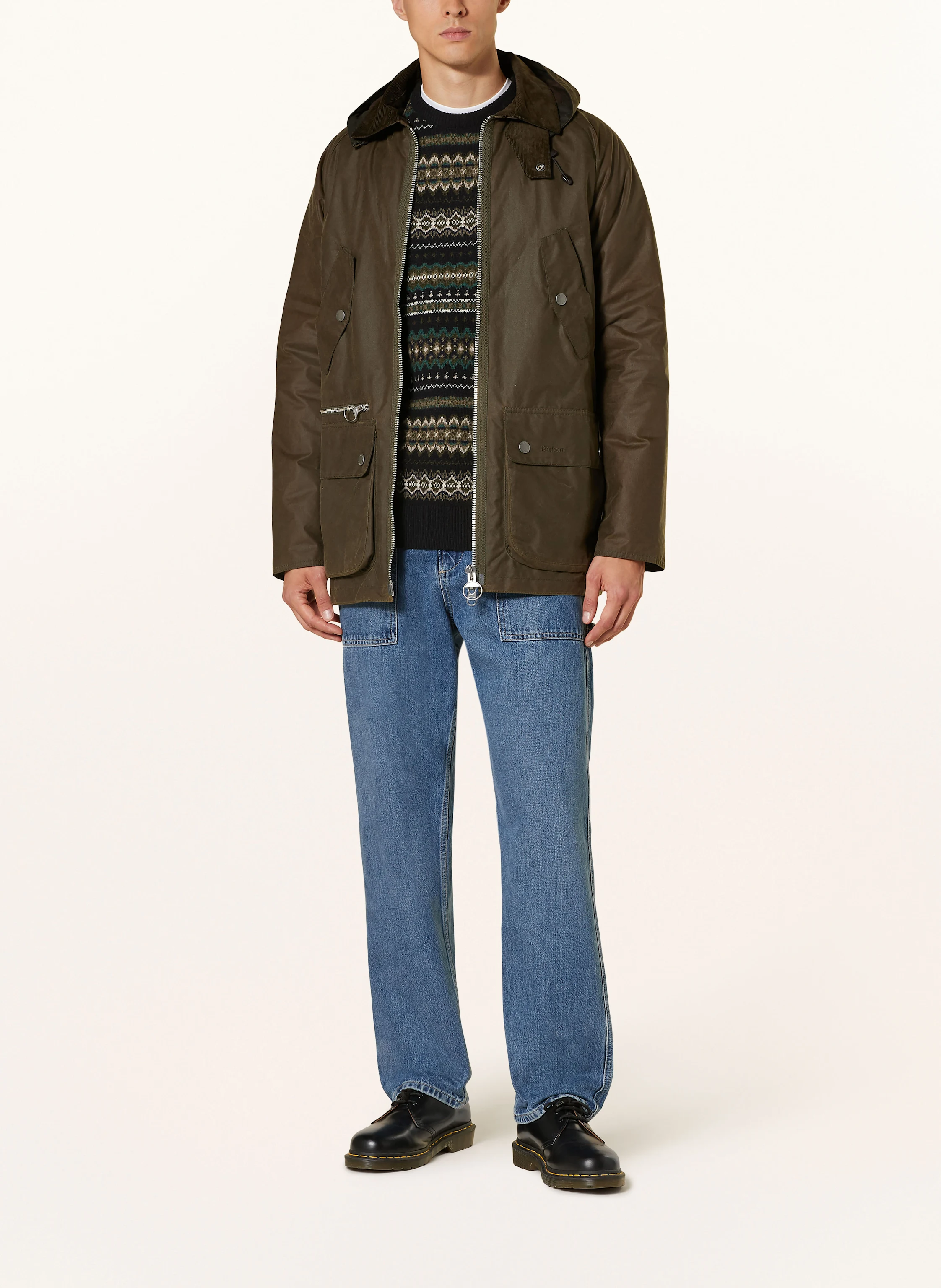 Barbour Fieldjacket RE-ENGINEERED BEAUFORT mit abnehmbarer Kapuze