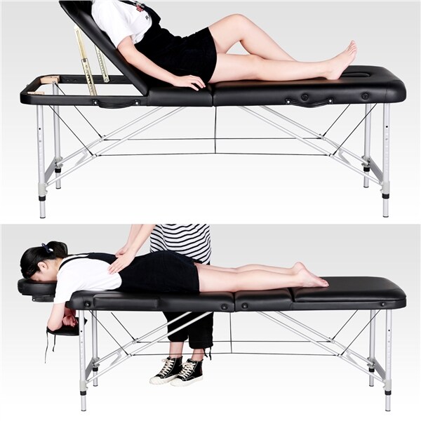 Yaheetech Massageliege mobile 3 Zonen Massagetisch Massagebank Massagebett Kosmetikliege Aluminiumfüße bis 250kg belastbar