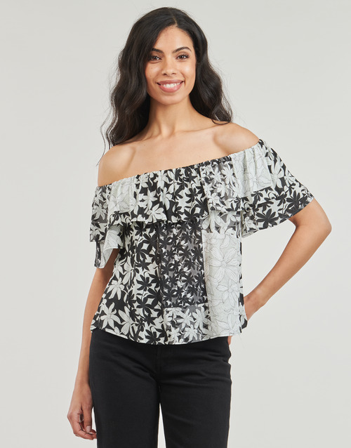 Desigual - BLUS_ANAÏS - Noir / Blanc