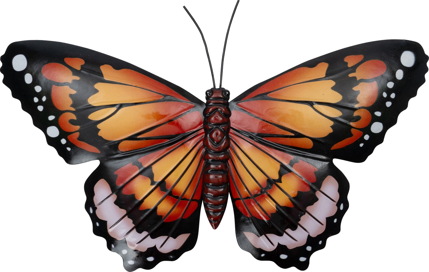 Intratuin tuin wanddecoratie vlinder oranje 20 x 34 x 1,5 cm