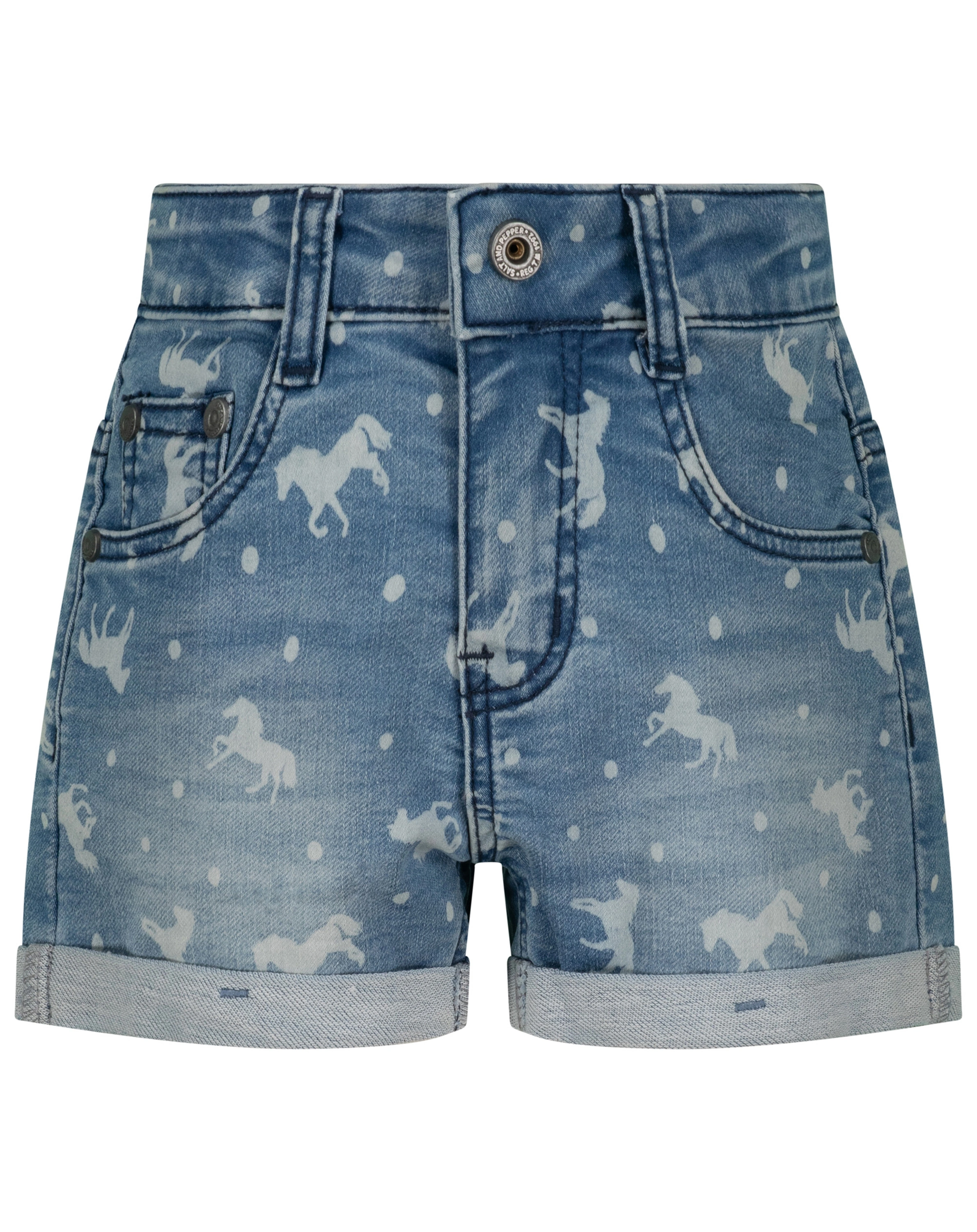 Jeans-Shorts HORSES AOP in light blue