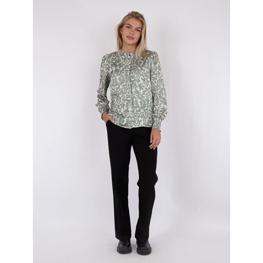 Neo Noir Kala Flower Blur Bluse, Dusty Army, 40