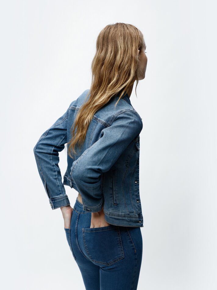 Jaqueta jeans básica - Índigo