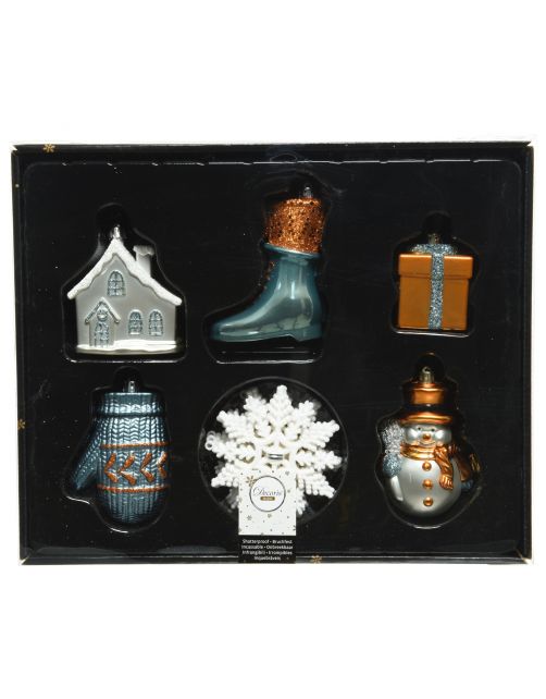Decoris Beeldjes Kunststof Mix - Kerstversiering - 0.30x10x10 cm Multi-Color 20 stuks
