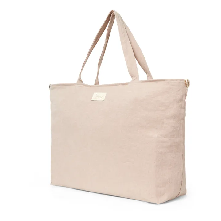 Adorna Sac week-end en lin | Rose poudré