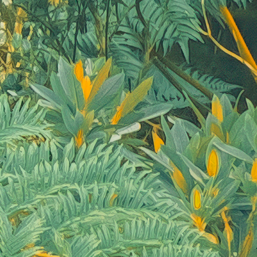 Komar Fototapete »Digitaldruck Vlies -  Jungle Lands - Grösse 400 x 250 cm« bedruckt glatt Wohnzimmer, Schlafzimmer