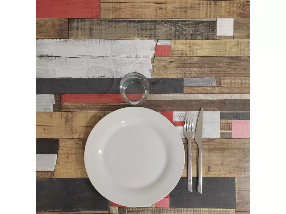 Mange-debout 60 x 60 cm - modèle Round pied blanc redden wood