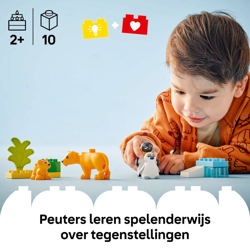 LEGO DUPLO families van wilde dieren: pinguïns en leeuwen 10442