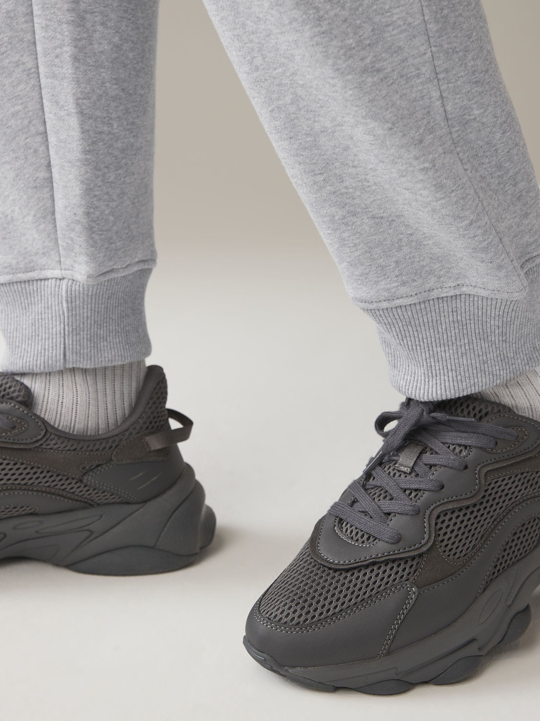 Multi - Verpakking van 3 slim-fit jersey joggingbroeken met hoog katoengehalte