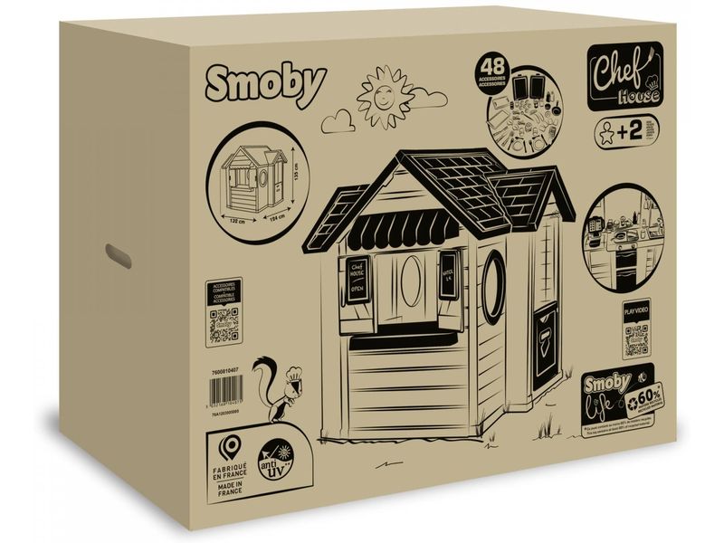 Smoby Spielhaus Life Chef Vielseitiges Kinder-Spielhäuschen