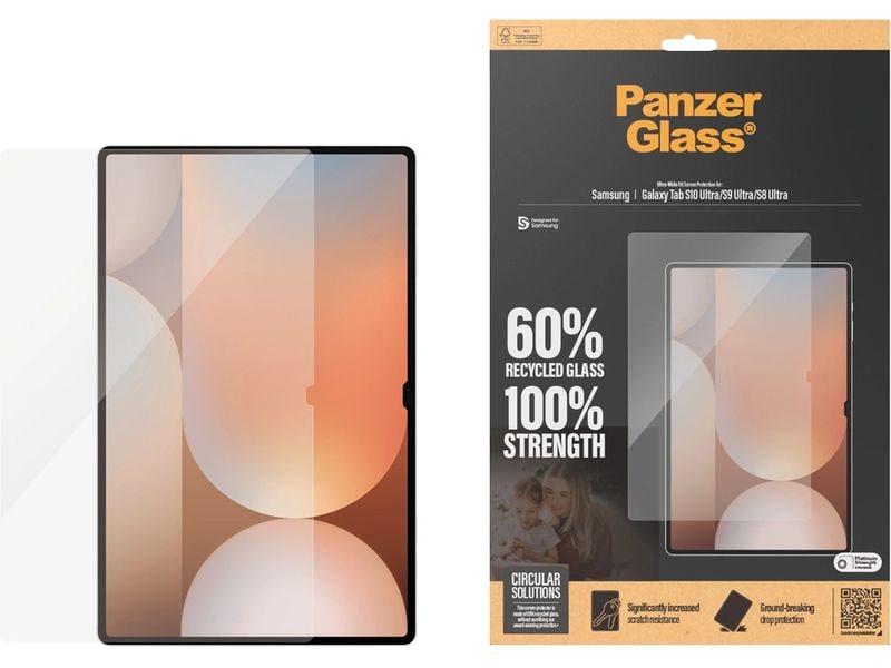 Panzerglass Ultra Wide Fit Galaxy Tab S8 Ultra/S9 Ultra/S10 Displayschutz für das Samsung Galaxy Tab S8 Ultra/S9 Ultra/S10 Ultra