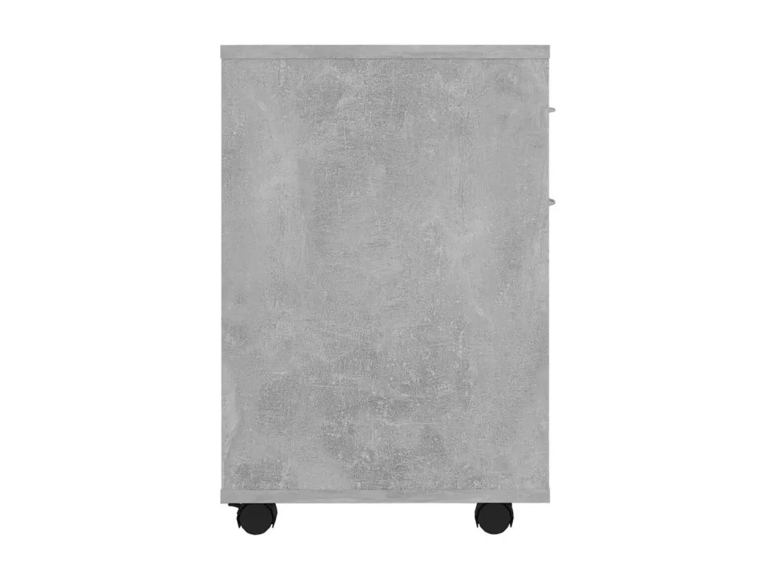 Armoire à roulettes Gris béton 45x38x54 cm Bois d’ingénierie