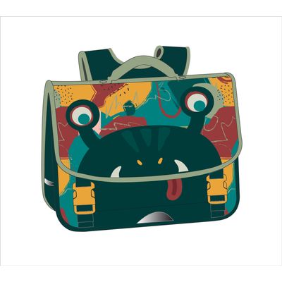 Monsters - Cartable 38 cm - 2 compartiments - Exclusivité Bureau Vallée - Hamelin