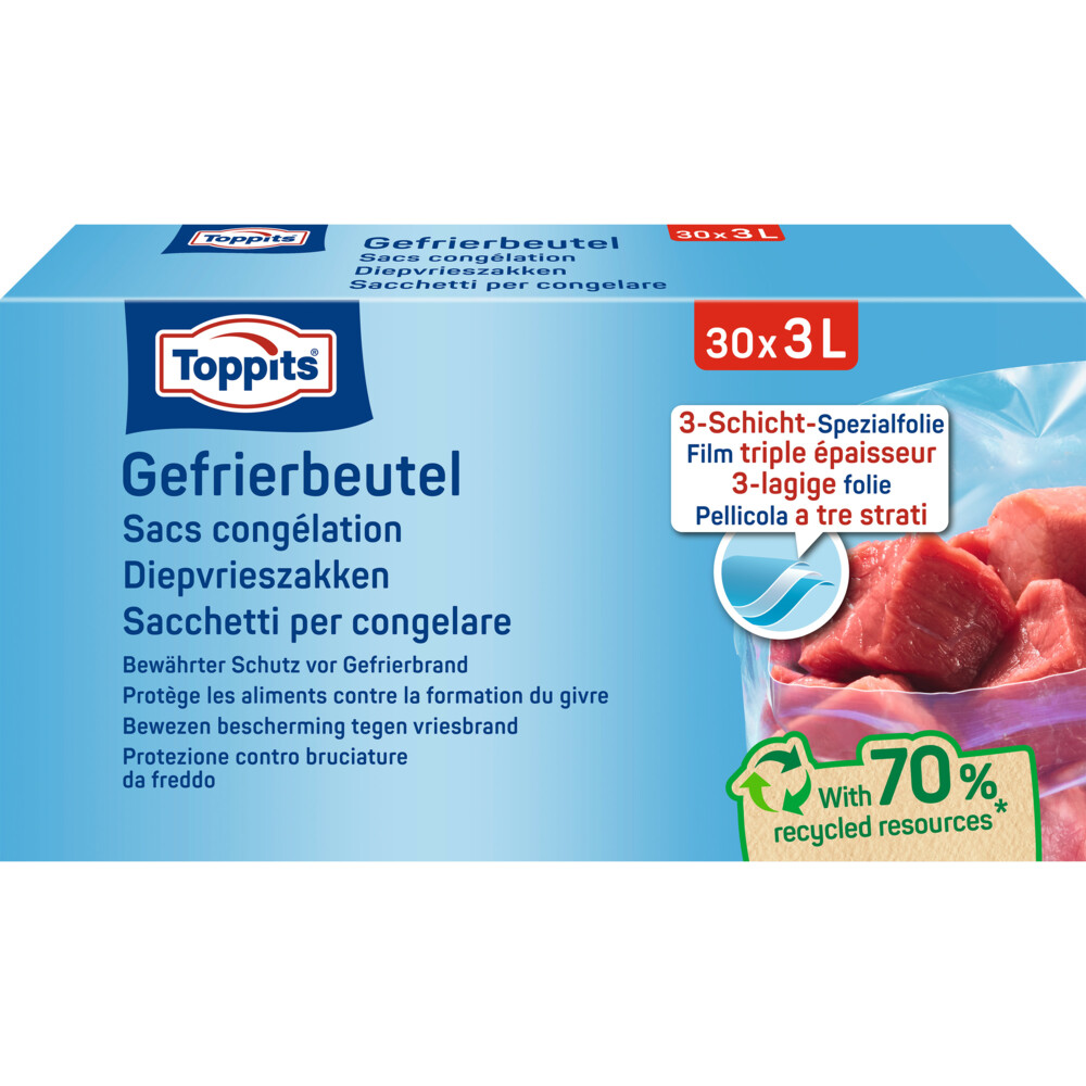 Toppits Diepvrieszakjes 3 liter30 stuks