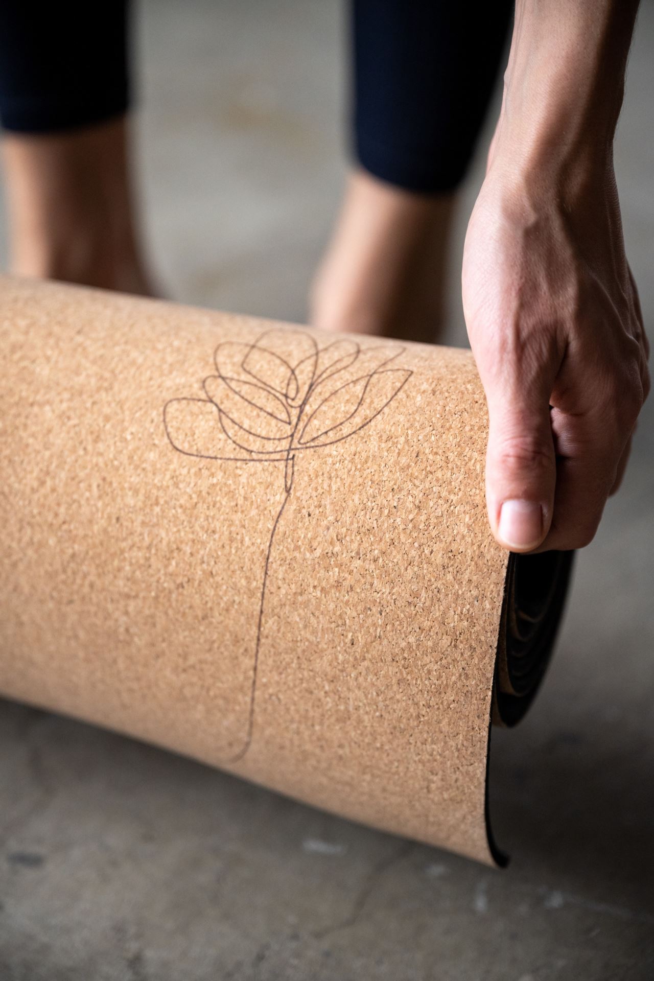 Yoga matte natur - 61x183 cm