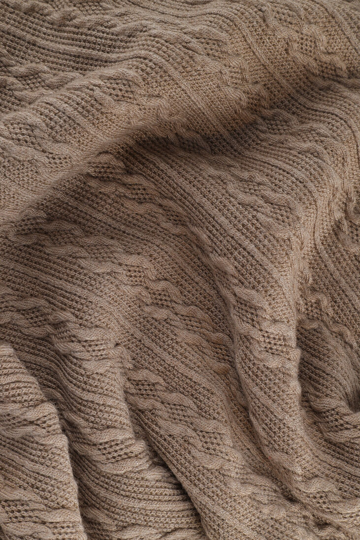 NOBELL beige nobell trui koba cable knit turtle neck