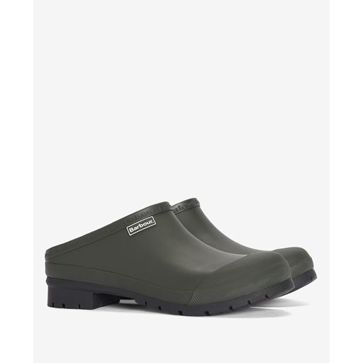 Barbour Quinn Clogs, Olive, 45