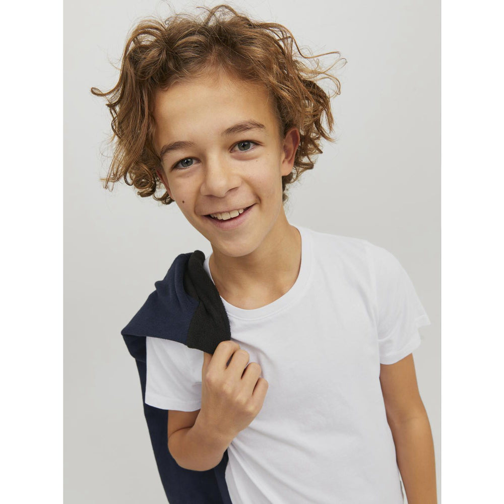 Køb Jack & Jones Junior White Jjeorganic Basic Tee Ss O-Neck Noos Jnr