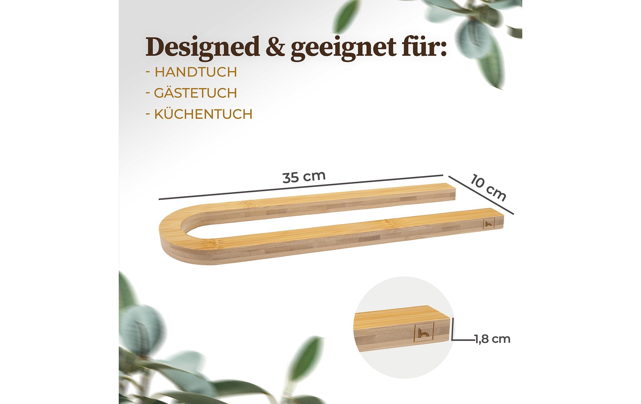 Handtuchhalter Alfred 35 x 10 cm, NaturalTuchhalter aus Bambus