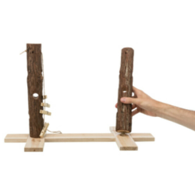 Etendage duo troncs d'arbre pour aliments pour rongeurs