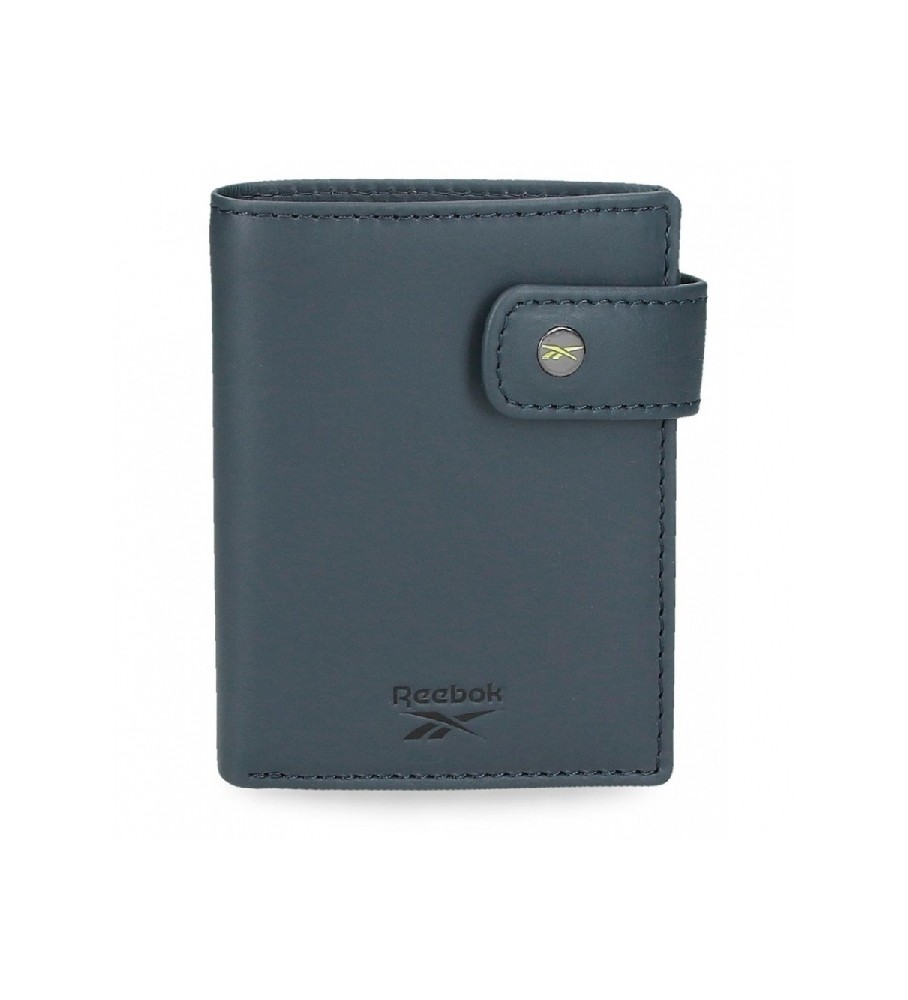 Carteira vertical Reebok Switch com fecho de clique, azul marinho