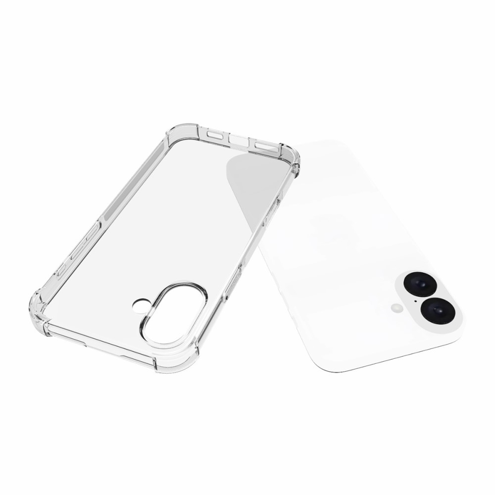 iPhone 16 Plus Gummi Hülle Case Slim Design mit Air Cushion Fallschutz - Transparent