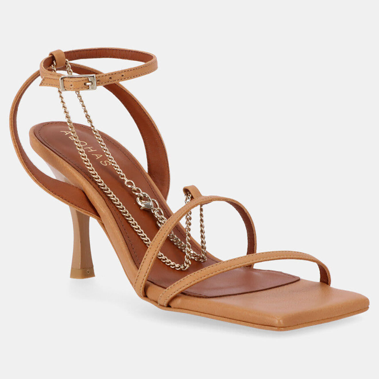 Alohas Sandales en Cuir Loan camel - Talon 8 cm