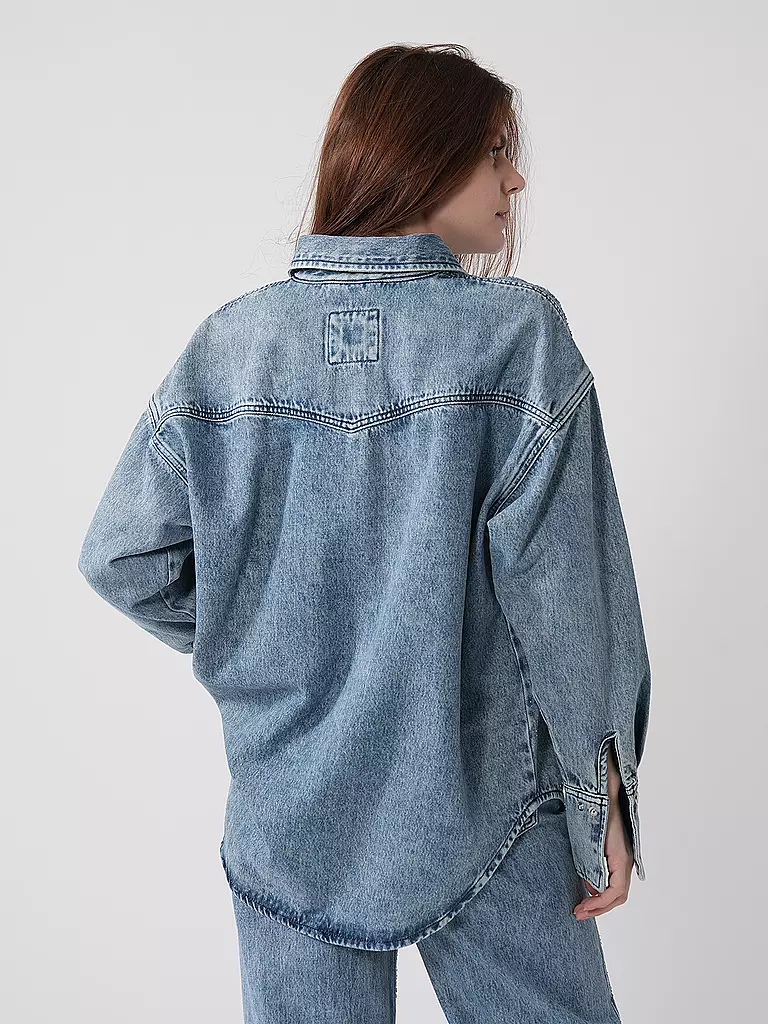 BOSS Jeansbluse C_DENIM blau
