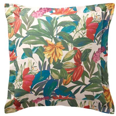 Linge de lit motif fleurs et fruits exotiques - BECQUET CRÉATION