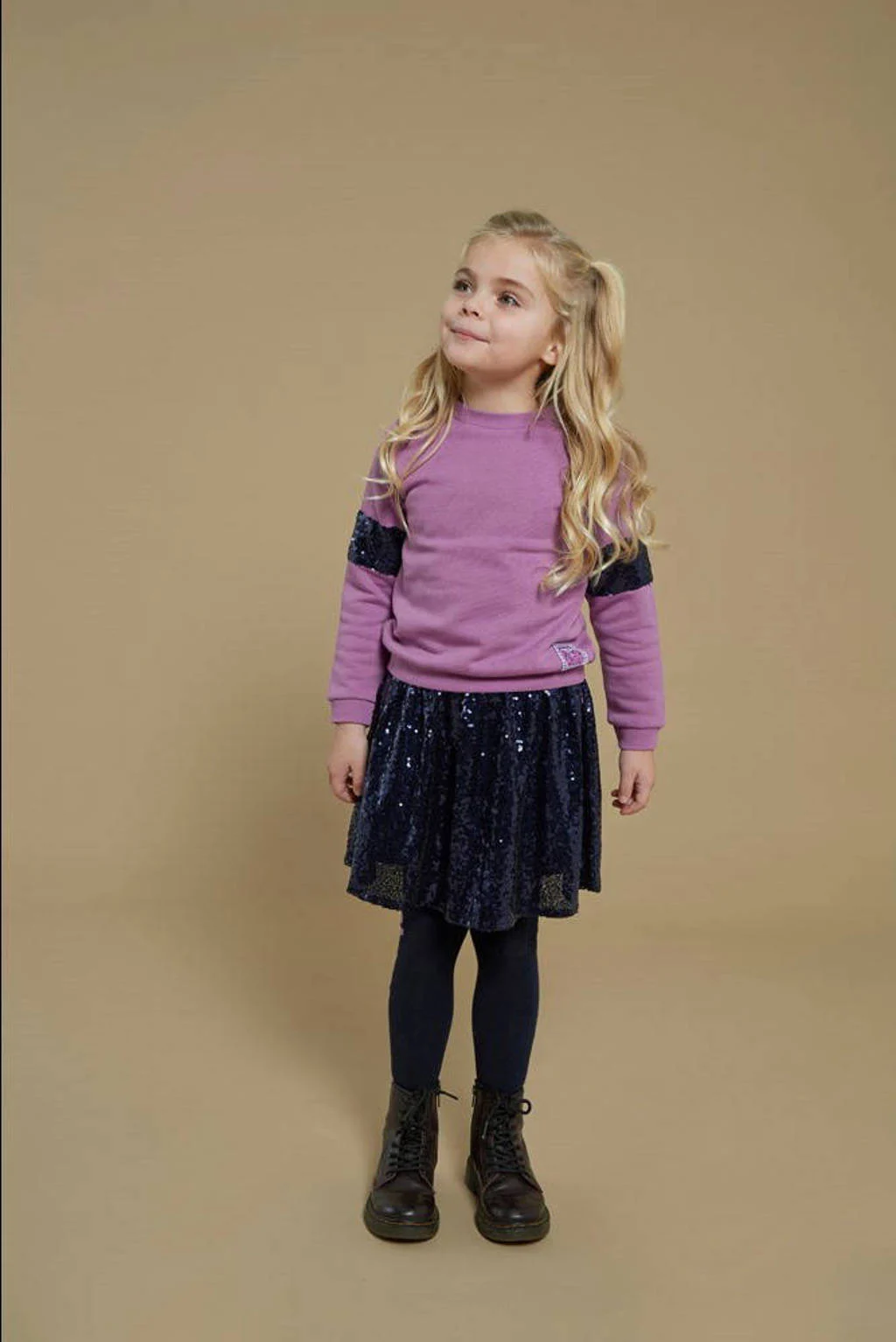 Jubel sweater roze met pailletten