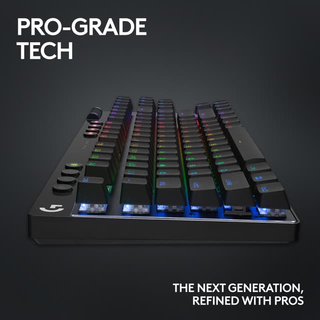 Logitech G PRO X TKL Lightspeed Tactile trådløst gamingtastatur (sort)